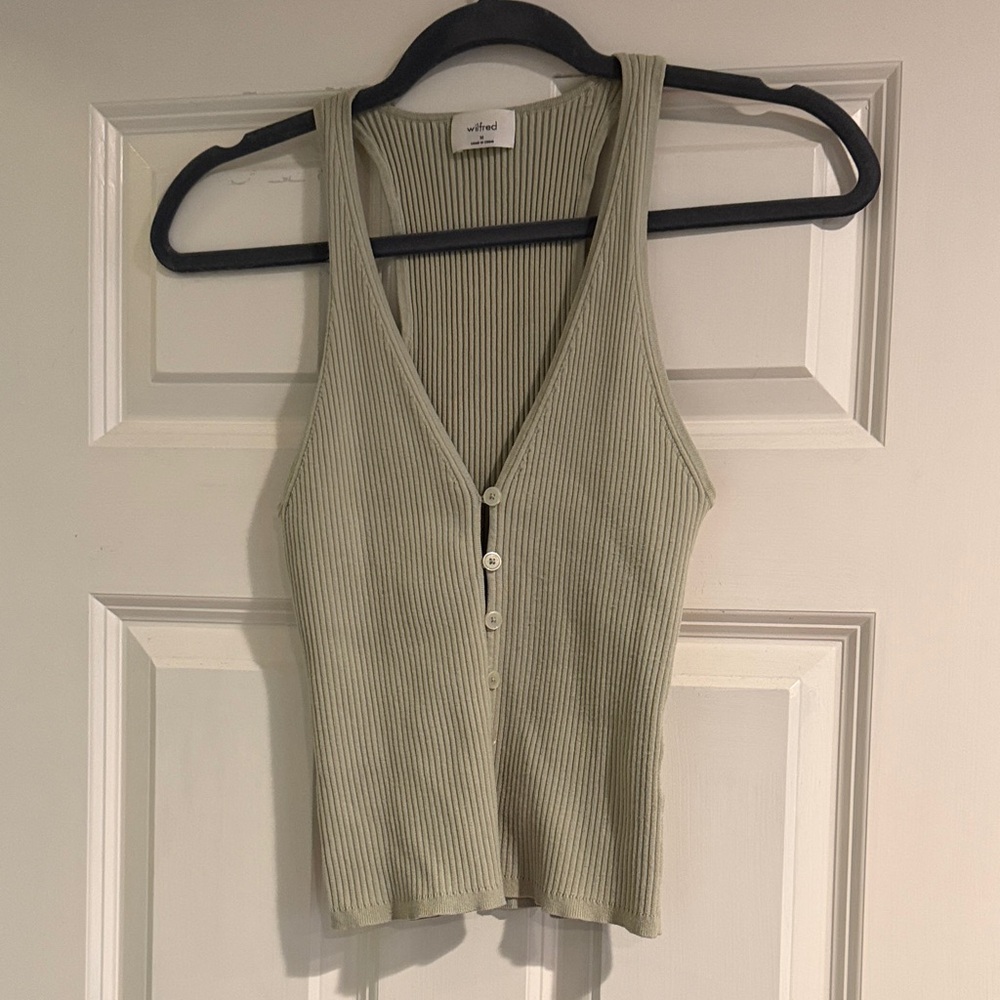 Wilfred Sage Ribbed Tank Top